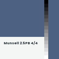 Color chip: Munsell 2.5PB 4/4