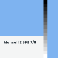 Color chip: Munsell 2.5PB 7/8