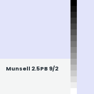 Color chip: Munsell 2.5PB 9/2