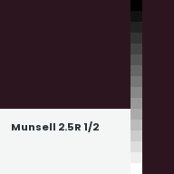 Color chip: Munsell 2.5R 1/2