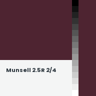 Color chip: Munsell 2.5R 2/4