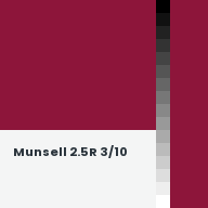 Color chip: Munsell 2.5R 3/10