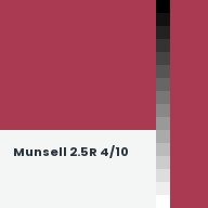 Color chip: Munsell 2.5R 4/10