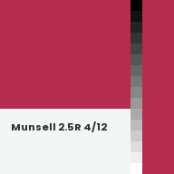 Color chip: Munsell 2.5R 4/12