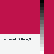 Color chip: Munsell 2.5R 4/14