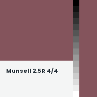 Color chip: Munsell 2.5R 4/4