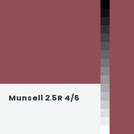 Color chip: Munsell 2.5R 4/6