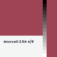 Color chip: Munsell 2.5R 4/8