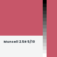 Color chip: Munsell 2.5R 5/10