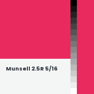 Color chip: Munsell 2.5R 5/16