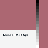 Color chip: Munsell 2.5R 5/6