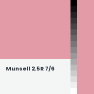 Color chip: Munsell 2.5R 7/6