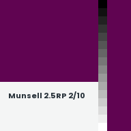 Color chip: Munsell 2.5RP 2/10