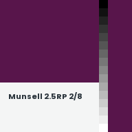 Color chip: Munsell 2.5RP 2/8