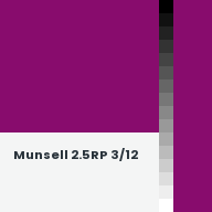 Color chip: Munsell 2.5RP 3/12