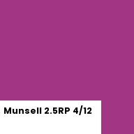 Color chip: Munsell 2.5RP 4/12