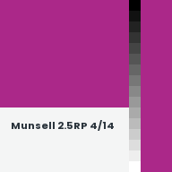 Color chip: Munsell 2.5RP 4/14