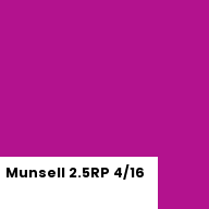 Color chip: Munsell 2.5RP 4/16