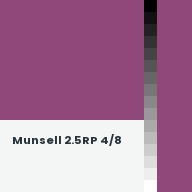 Color chip: Munsell 2.5RP 4/8