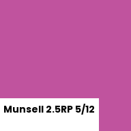 Color chip: Munsell 2.5RP 5/12