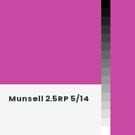 Color chip: Munsell 2.5RP 5/14