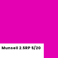 Color chip: Munsell 2.5RP 5/20