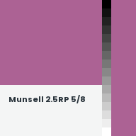 Color chip: Munsell 2.5RP 5/8