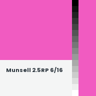 Color chip: Munsell 2.5RP 6/16