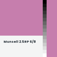 Color chip: Munsell 2.5RP 6/8