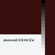 Color chip: Munsell 2.5YR 1/4