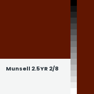 Color chip: Munsell 2.5YR 2/8