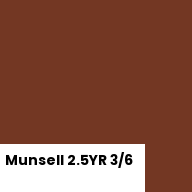 Color chip: Munsell 2.5YR 3/6