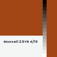 Color chip: Munsell 2.5YR 4/10