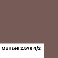 Color chip: Munsell 2.5YR 4/2