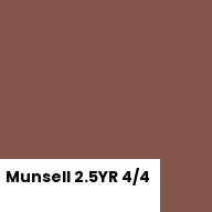 Color chip: Munsell 2.5YR 4/4