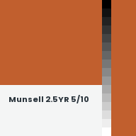 Color chip: Munsell 2.5YR 5/10