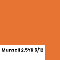 Color chip: Munsell 2.5YR 6/12