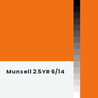 Color chip: Munsell 2.5YR 6/14