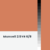 Color chip: Munsell 2.5YR 6/8