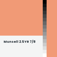 Color chip: Munsell 2.5YR 7/8