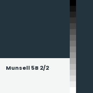 Color chip: Munsell 5B 2/2