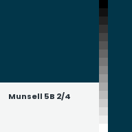 Color chip: Munsell 5B 2/4