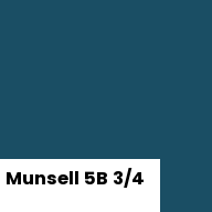 Color chip: Munsell 5B 3/4