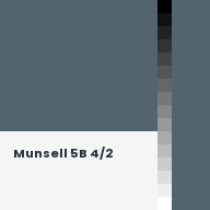 Color chip: Munsell 5B 4/2