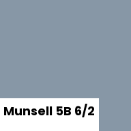 Color chip: Munsell 5B 6/2