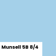 Color chip: Munsell 5B 8/4