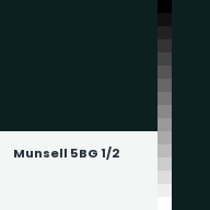 Color chip: Munsell 5BG 1/2