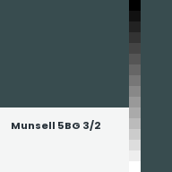 Color chip: Munsell 5BG 3/2