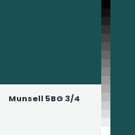 Color chip: Munsell 5BG 3/4