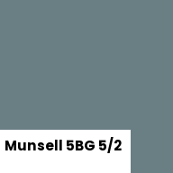 Color chip: Munsell 5BG 5/2